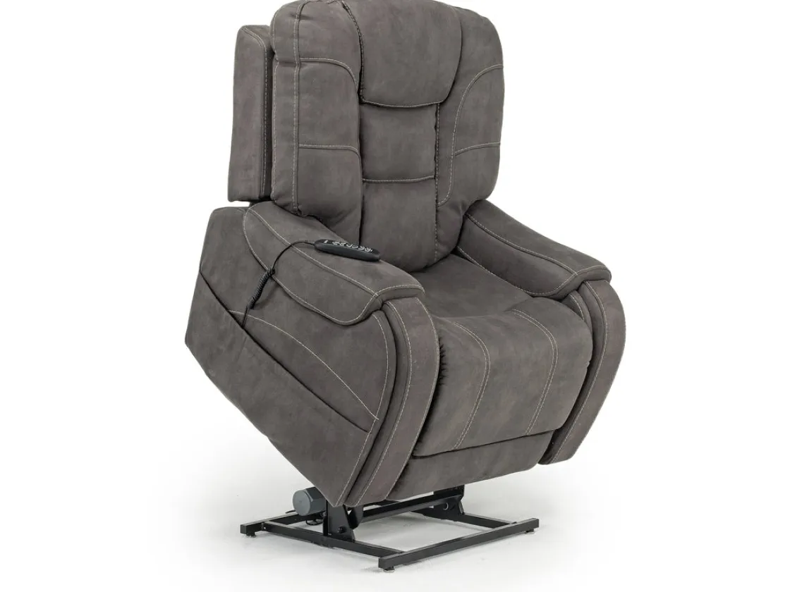 Mor Furniture Str 3 Power Lift Chair W/ Wireless Charger In Gunmetal