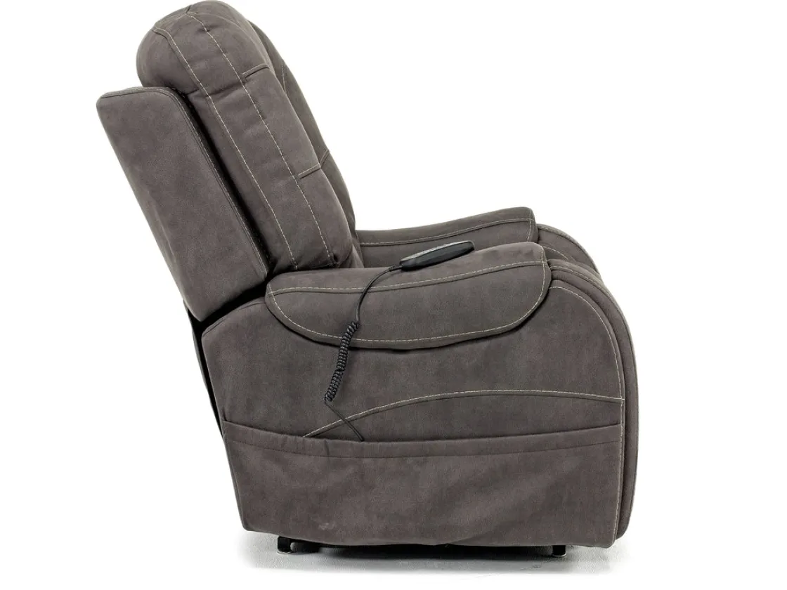 Mor Furniture Str 3 Power Lift Chair W/ Wireless Charger In Gunmetal