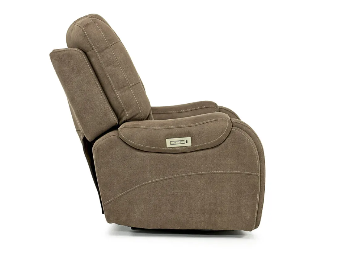 Mor Furniture Str 3 Power Recliner W/ Wireless Charger In Gunmetal