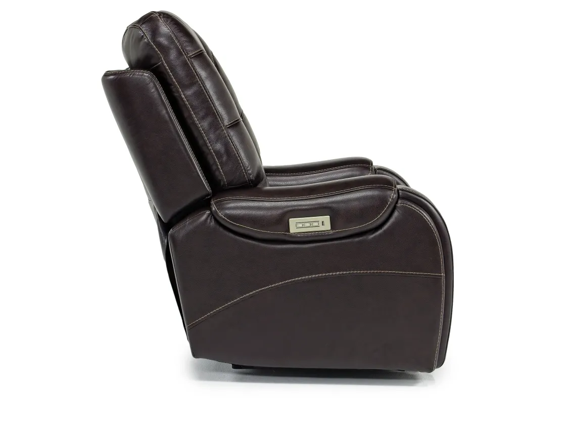 Mor Furniture Str 3 Power Recliner W/ Wireless Charger In Gunmetal
