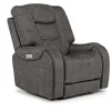 Mor Furniture Str 3 Power Recliner W/ Wireless Charger In Gunmetal