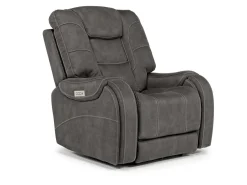 Mor Furniture Str 3 Power Recliner W/ Wireless Charger In Gunmetal