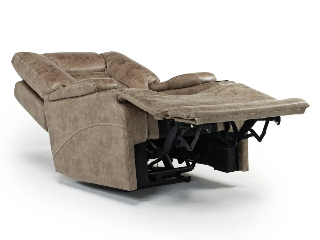 Mor Furniture Stt 3 Power Recliner W/ Wireless Charger In Mushroom