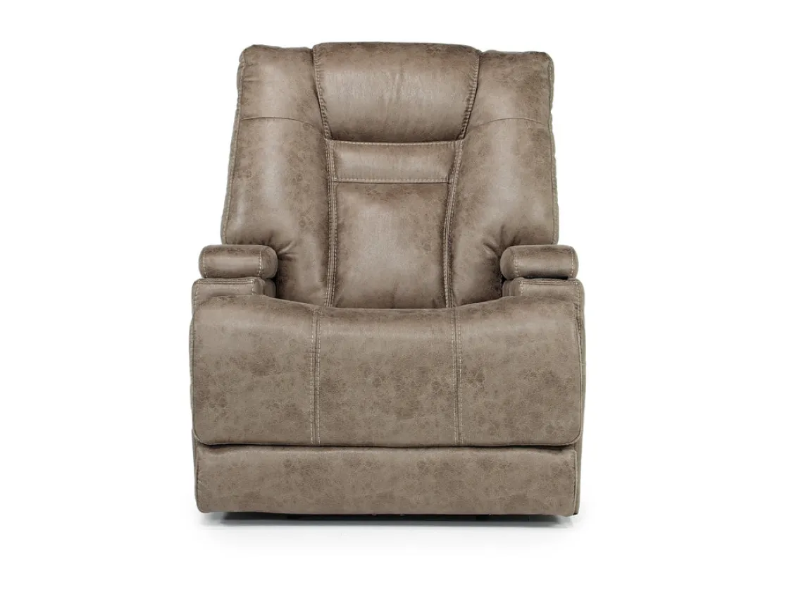 Mor Furniture Stt 3 Power Recliner W/ Wireless Charger In Mushroom
