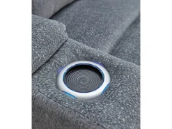 Mor Furniture Studio Cave 2 Power Console Loveseat In Steel
