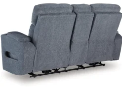Mor Furniture Studio Cave 2 Power Console Loveseat In Steel