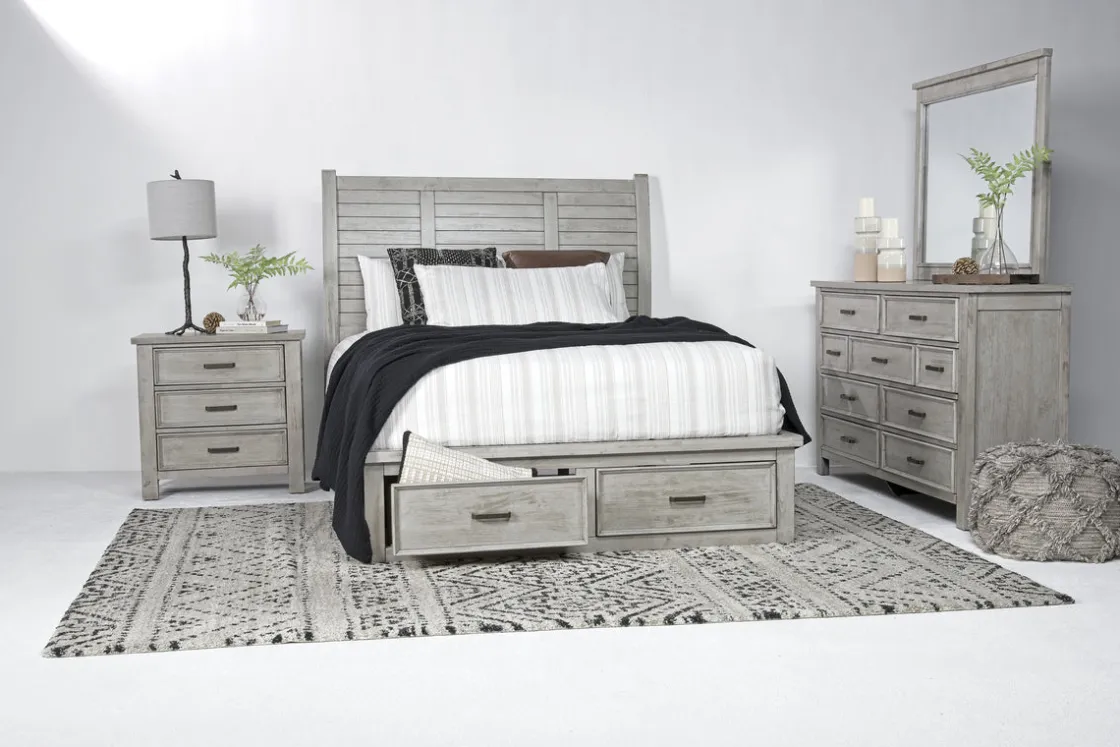 Mor Furniture Sullivan Mirror In Drift Gray
