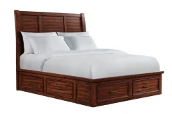 Mor Furniture Sullivan Panel Bed W/ Storage, Dresser, Mirror & Nightstand In Drift Gray, Queen