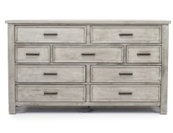 Mor Furniture Sullivan Panel Bed W/ Storage, Dresser, Mirror & Nightstand In Drift Gray, Queen