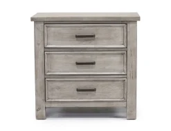 Mor Furniture Sullivan Panel Bed W/ Storage, Dresser, Mirror & Nightstand In Drift Gray, Queen