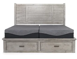 Mor Furniture Sullivan Panel Bed W/ Storage, Dresser, Mirror & Nightstand In Drift Gray, Queen