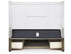 Mor Furniture Sullivan Panel Bed W/ Storage In Drift Gray, Queen
