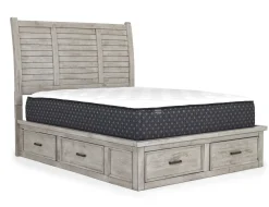 Mor Furniture Sullivan Panel Bed W/ Storage In Drift Gray, Queen