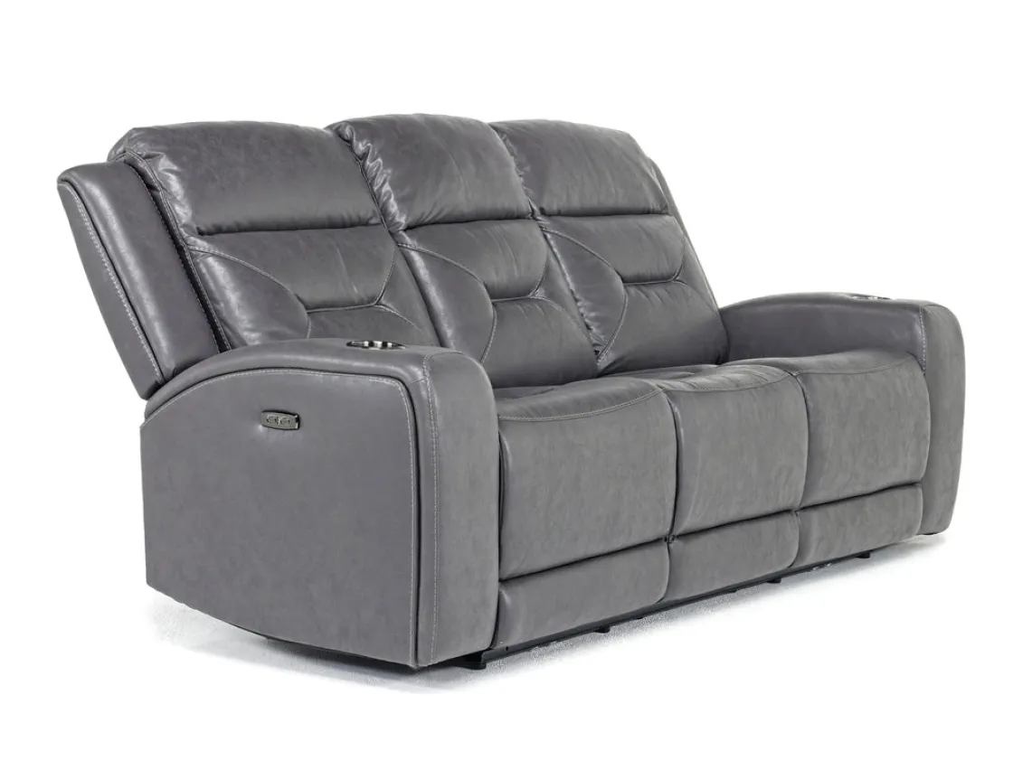 Mor Furniture Tahoe 2 Power Sofa In Charcoal