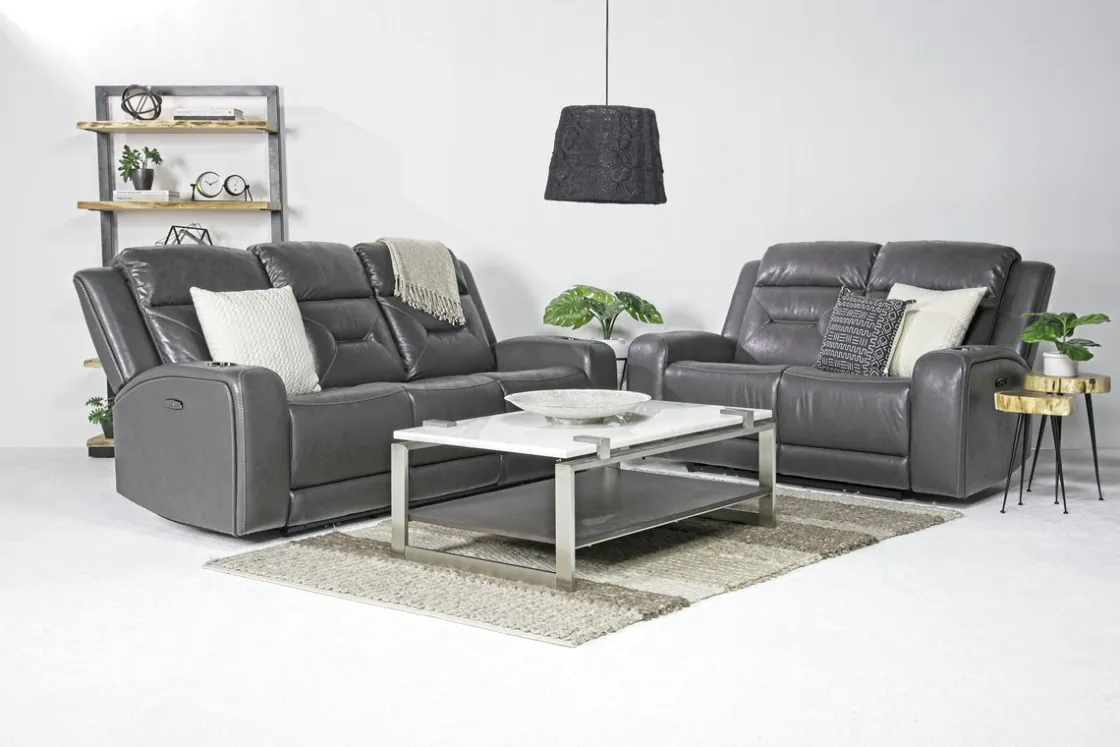 Mor Furniture Tahoe 2 Power Sofa In Charcoal