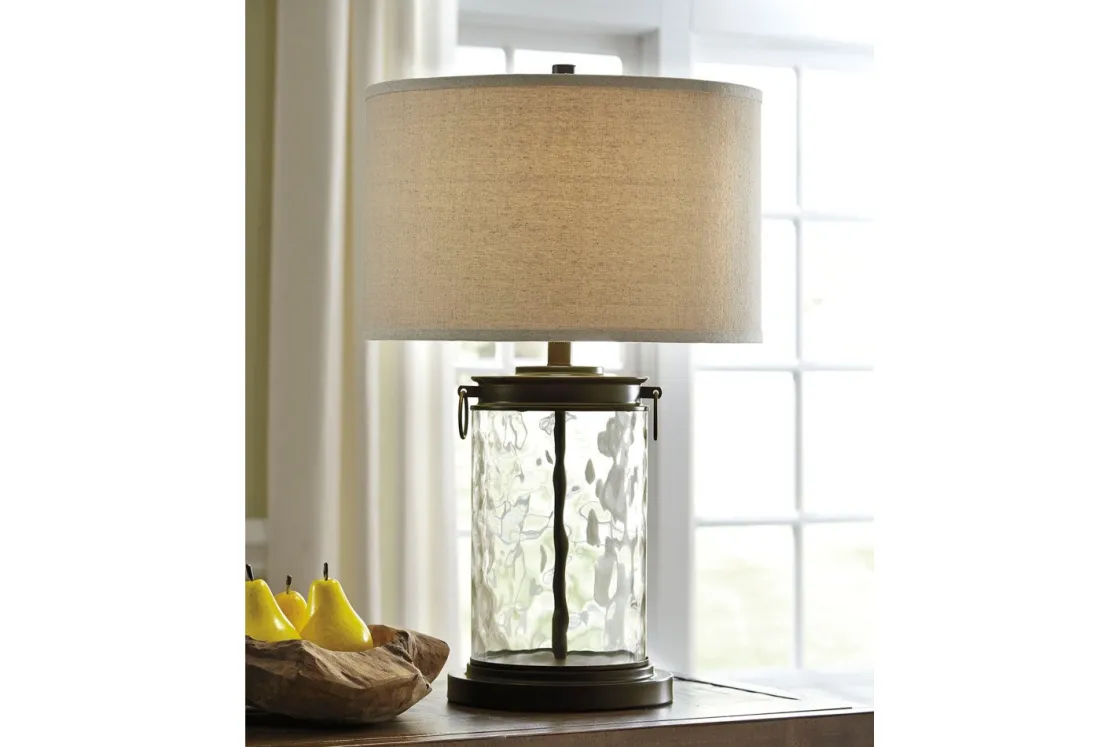 Mor Furniture Tailynn Table Lamp In Clear/Bronze Finish