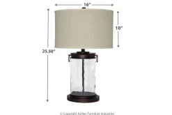 Mor Furniture Tailynn Table Lamp In Clear/Bronze Finish