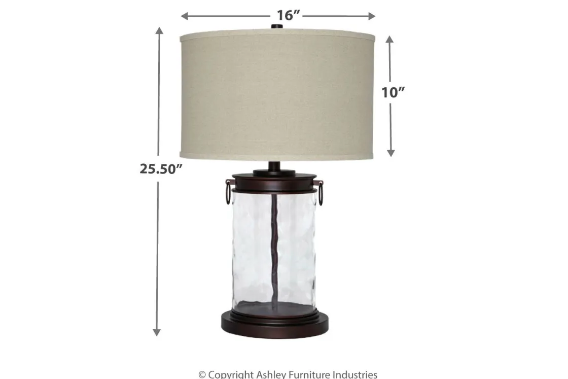 Mor Furniture Tailynn Table Lamp In Clear/Bronze Finish