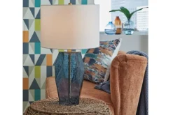 Mor Furniture Tallow Table Lamp In Blue