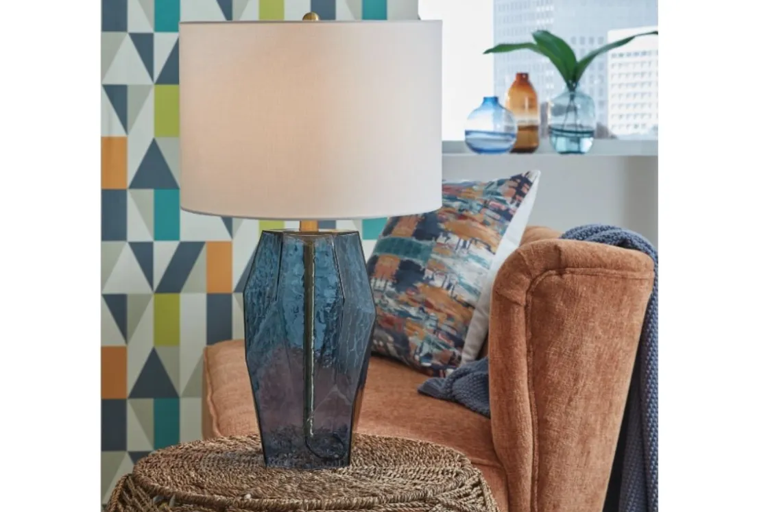 Mor Furniture Tallow Table Lamp In Blue