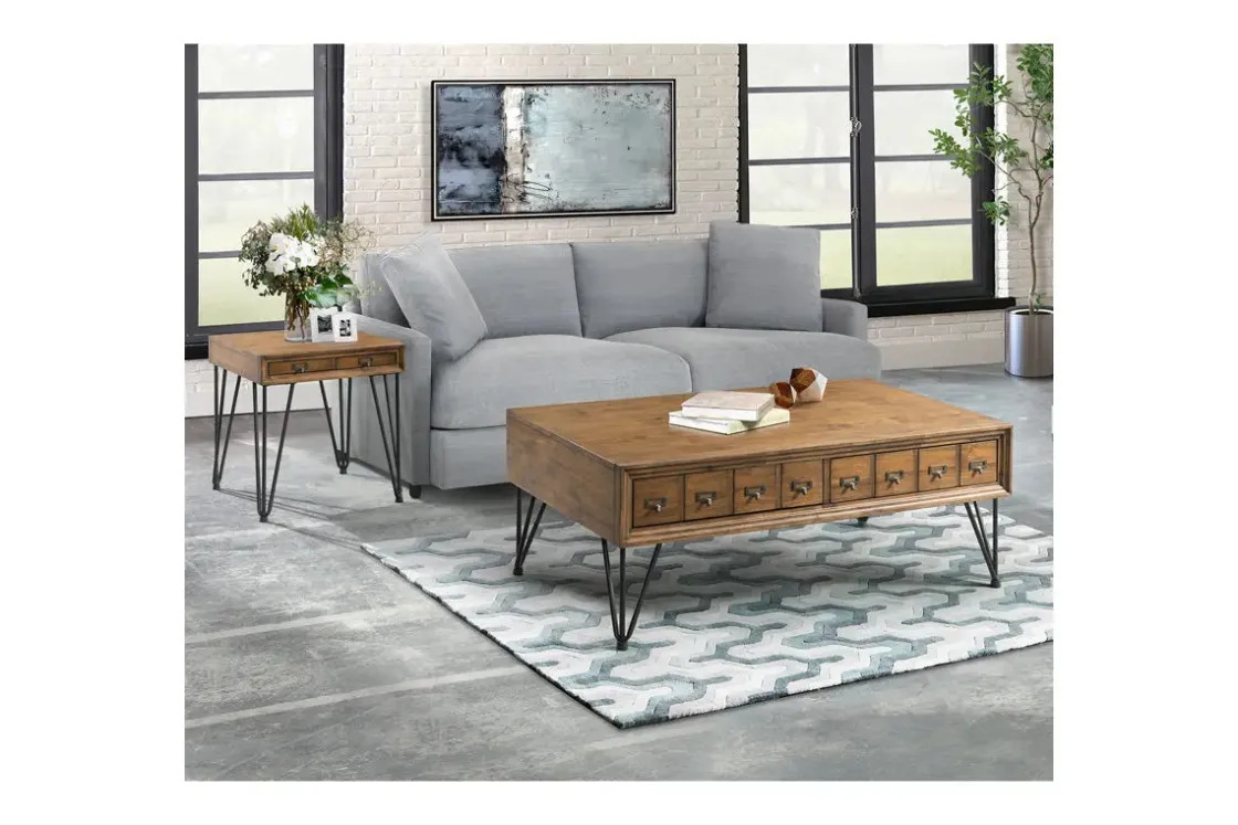 Mor Furniture Tanner Coffee Table In Light Walnut