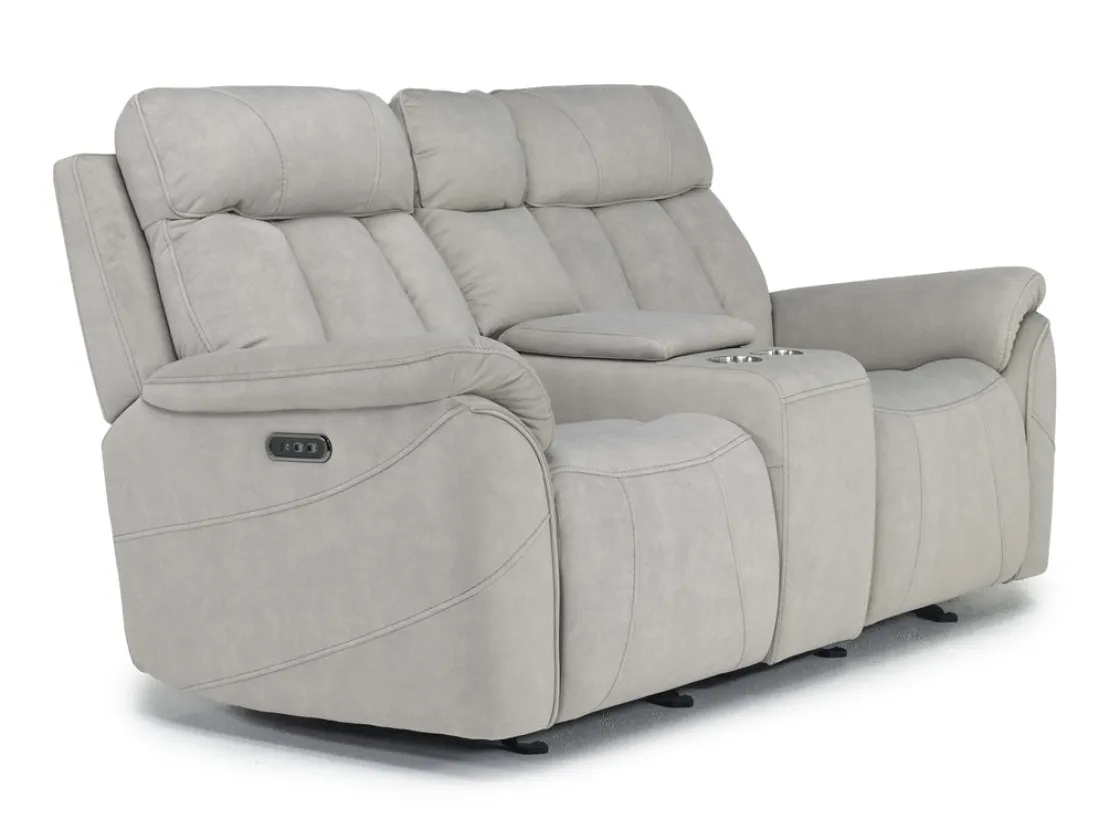 Mor Furniture Tate 2 Power Console Loveseat In