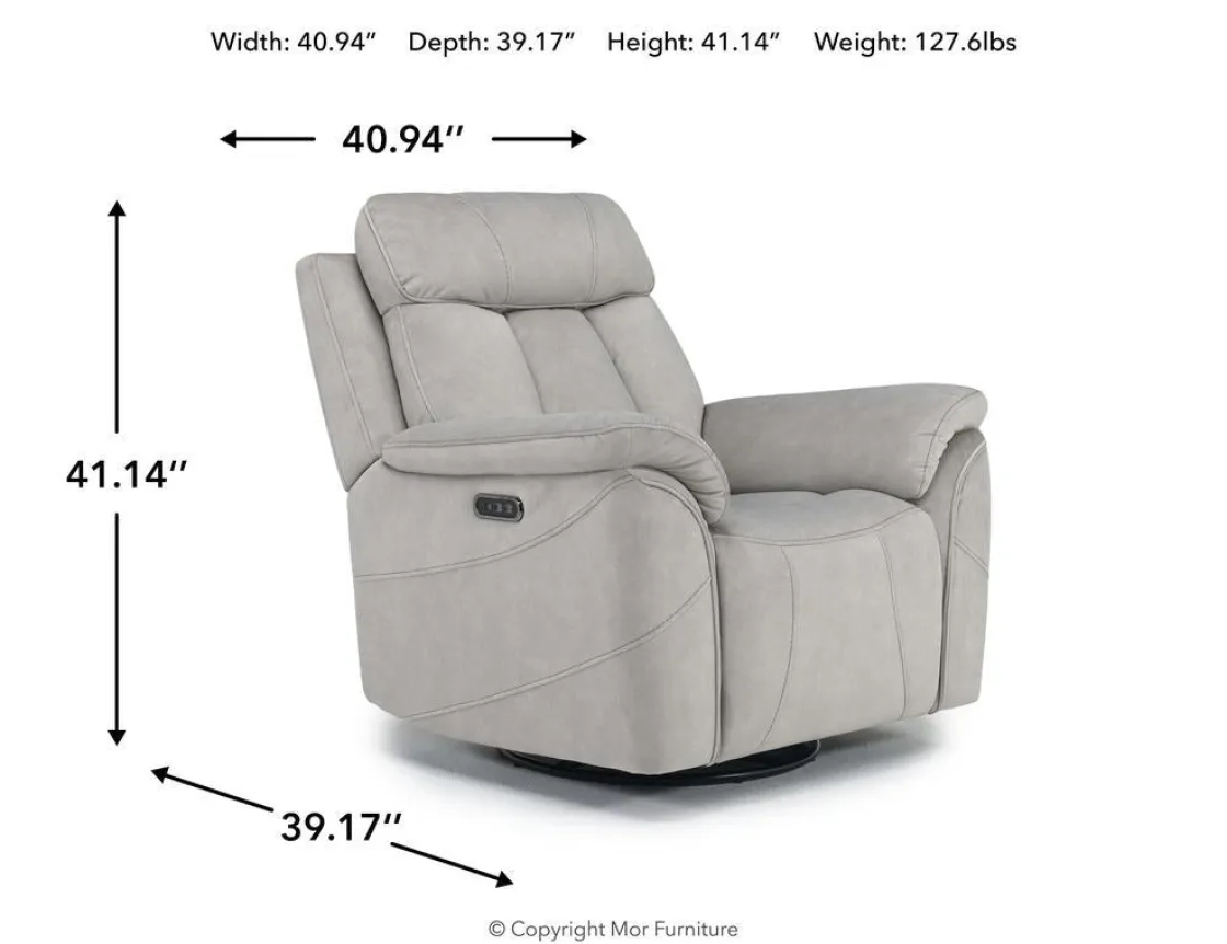 Mor Furniture Tate Power Gliding Recliner In