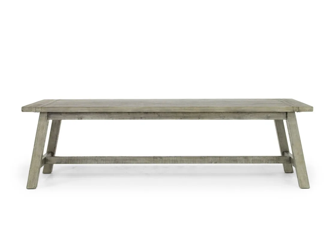 Mor Furniture Telluride Dining Table & 4 X-Back Chairs & Bench In Driftwood