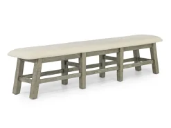 Mor Furniture Telluride Dining Table & 4 X-Back Chairs & Bench In Driftwood