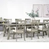 Mor Furniture Telluride Dining Table & 6 X-Back Chairs In Driftwood