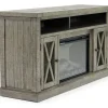 Mor Furniture Telluride Fireplace Console In Driftwood