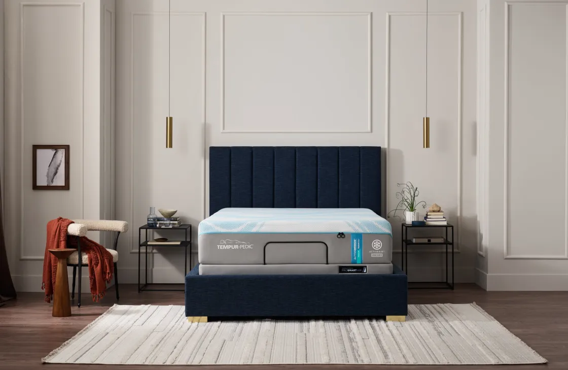 Mor Furniture Tempur-Pedic® Activebreeze® Ii Medium Hybrid Mattress & Ergo Pro Smart Air Adjustable Foundation, Twin Xl