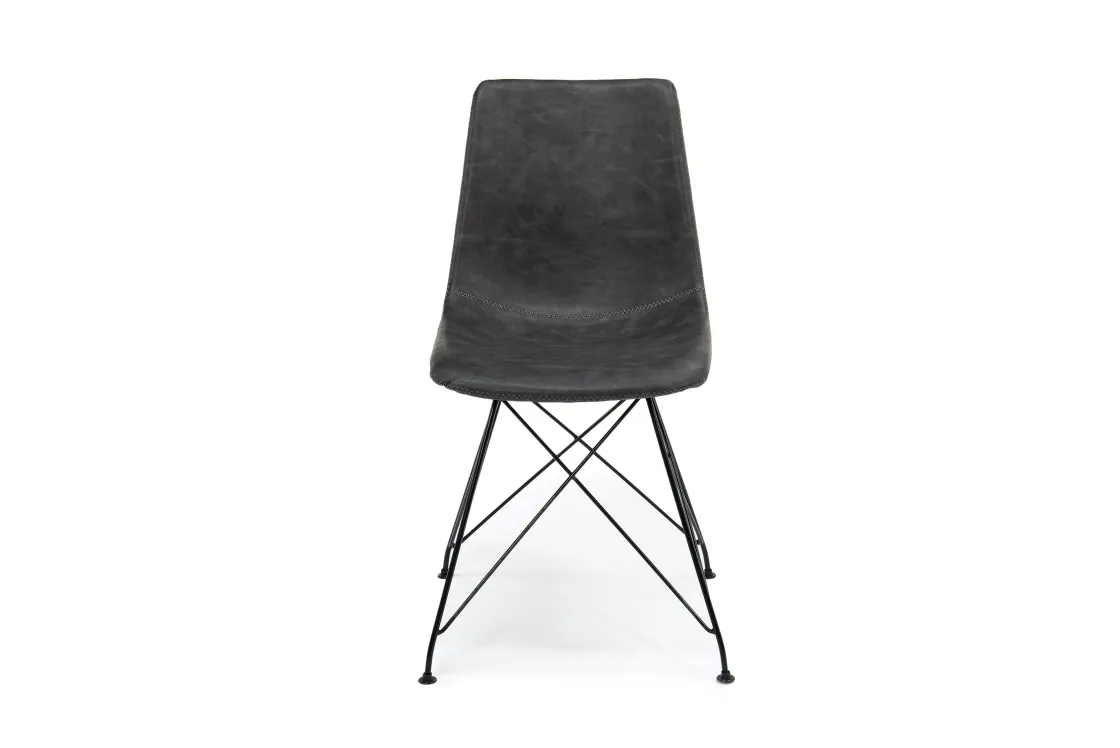 Mor Furniture Theo Side Chair In Leather