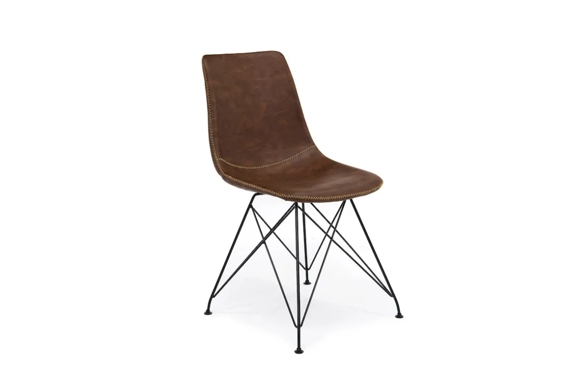 Mor Furniture Theo Side Chair In Leather