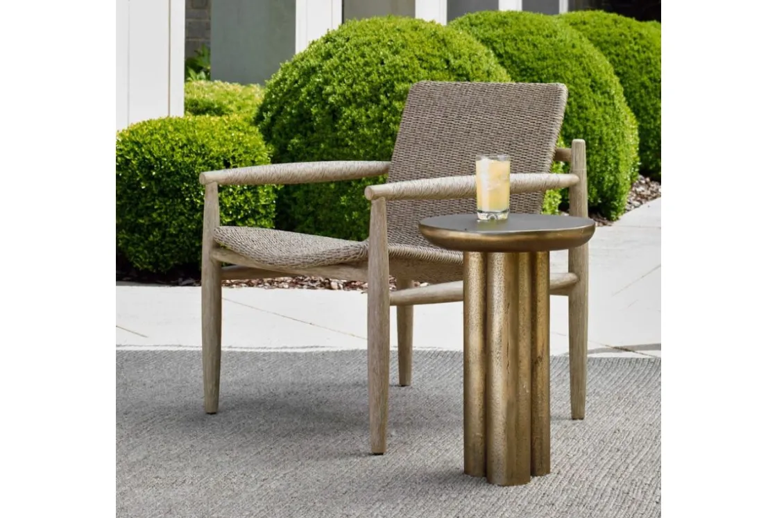 Mor Furniture Thorp Outdoor Round Accent Table In Bronze