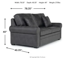 Mor Furniture Tilda Full Sleeper Loveseat W/ Gel Mattress In Meluco