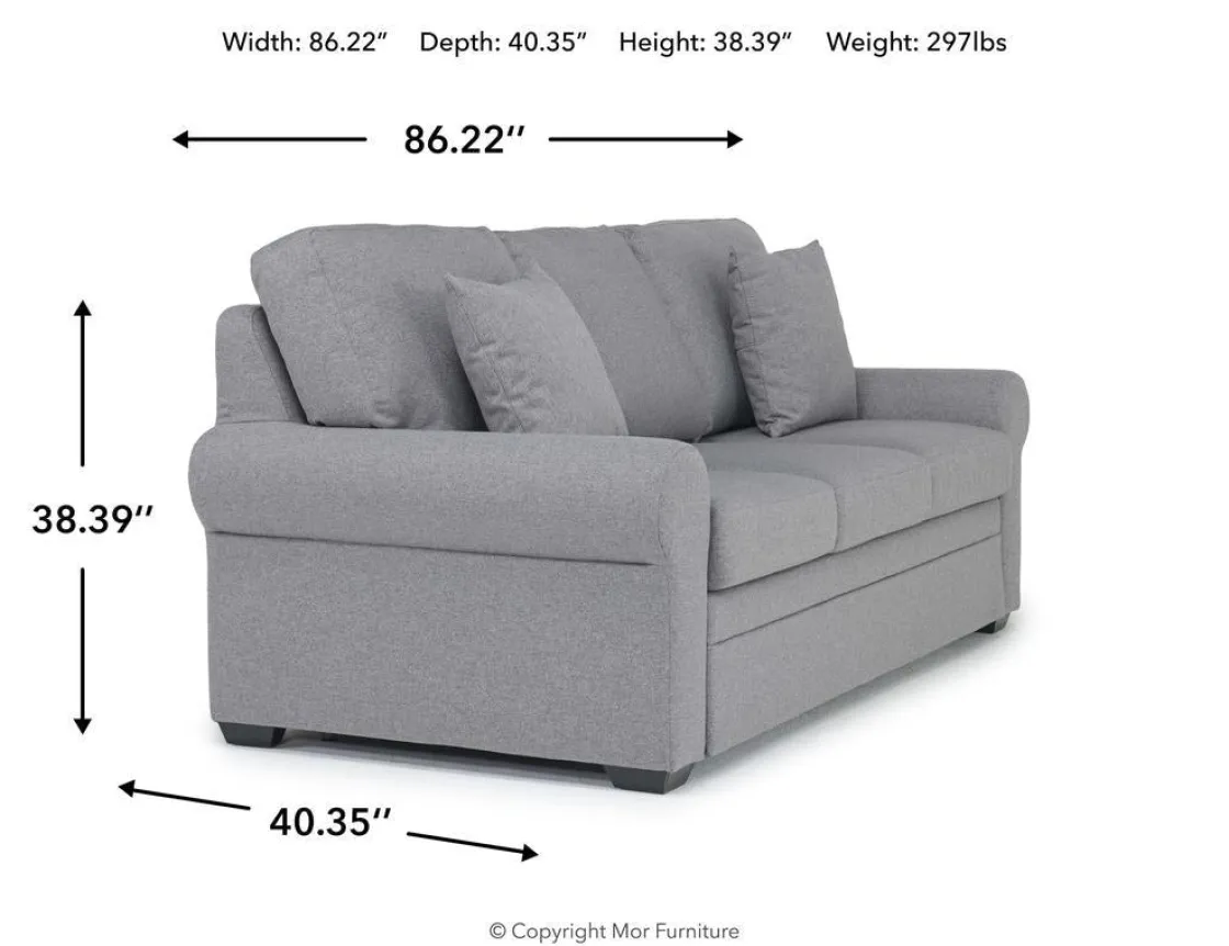 Mor Furniture Tilda Queen Sleeper Sofa W/ Gel Mattress In Meluco