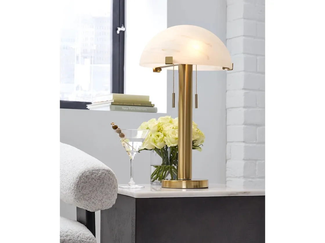 Mor Furniture Tobbinsen Floor Lamp In Brass Finish