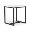 Mor Furniture Torin End Table In White Marble/Black