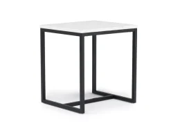 Mor Furniture Torin End Table In White Marble/Black