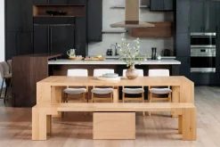 Mor Furniture Transformer Extendable Dining Table, 4 Chairs & Bench In Scandinavian Oak