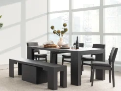 Mor Furniture Transformer Extendable Dining Table, 4 Chairs & Bench In Scandinavian Oak