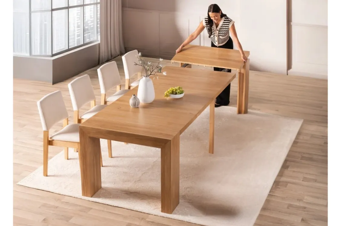 Mor Furniture Transformer Extendable Dining Table In Scandinavian Oak