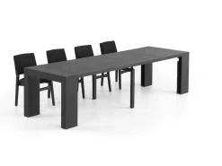 Mor Furniture Transformer Extendable Dining Table & 4 Chairs In Scandinavian Oak
