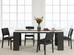 Mor Furniture Transformer Extendable Dining Table & 4 Chairs In Scandinavian Oak