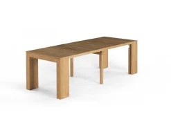 Mor Furniture Transformer Extendable Dining Table & 4 Chairs In Scandinavian Oak