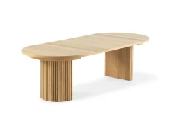 Mor Furniture Transformer Round Extendable Dining Table In Scandinavian Oak
