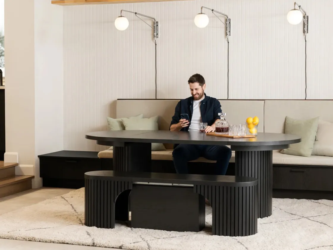 Mor Furniture Transformer Round Extendable Dining Table In Scandinavian Oak