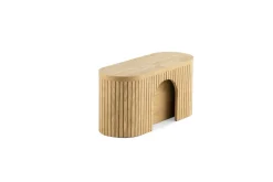 Mor Furniture Transformer Round Extendable Dining Table, 4 Chairs & Bench In Scandinavian Oak