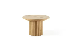 Mor Furniture Transformer Round Extendable Dining Table & 4 Chairs In Scandinavian Oak